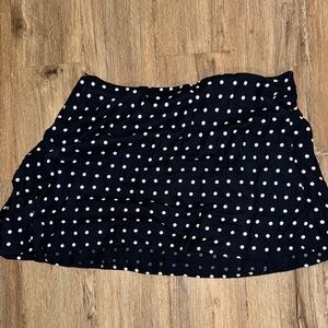 Polka Dot navy blue and White mini Skirt SIZE LARGE PETITE